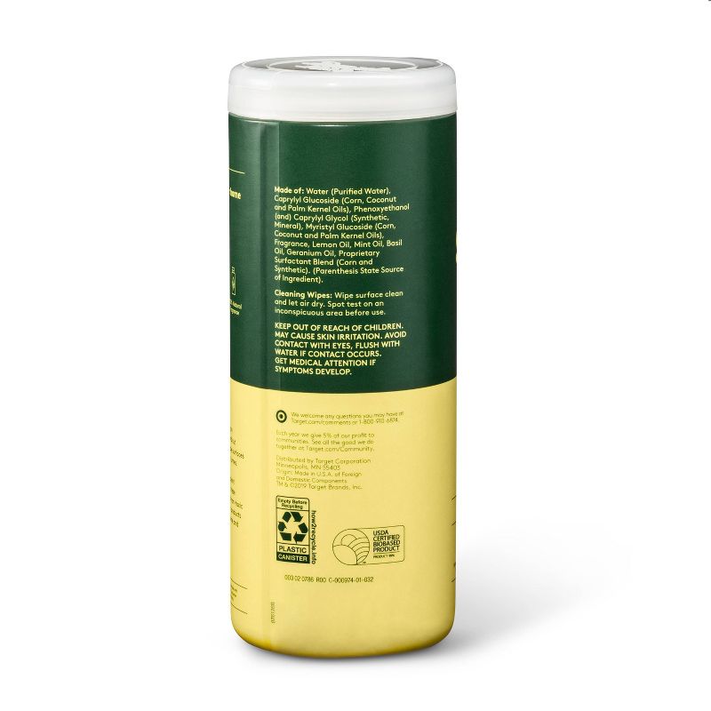 Lemon &#38; Mint Multi-Surface Cleaning Wipes - 35ct/3pk - Everspring&#8482;, 5 of 7