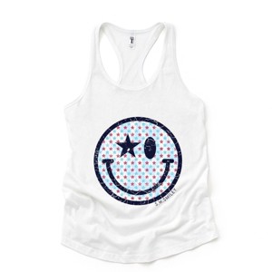 Simply Sage Market S.W.Smiley Patriotic Stars Racerback Tank - 1 of 4