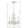 Crystorama Lighting Paris Flea Market 4 - Light Chandelier in  Antique White - 2 of 4