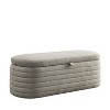 TiramisuBest 59.0" Storage Bench with Cotton Linen Grey - Storage Grey Fabric - 3 of 4