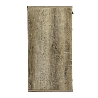 Oak Finish Tilt-Out Laundry Sorter Cabinet