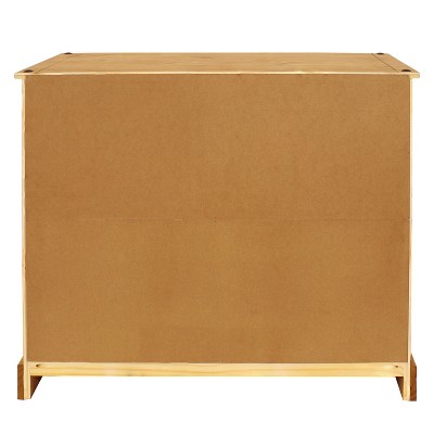 Sunnydaze Light Brown Pine 9-Drawer Farmhouse Chest