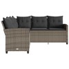 vidaXL L-Shaped Rattan sectional Sofa - Outdoor Patio Couch with Anthracite Cushions, UV & Water-Resistant, Gray Steel Frame, 72.4"x72.4" - 4 of 4