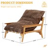 Modern Accent Chair, Comfy Chaise Lounge Chair with Ash Wood Armrest, Upholstered Armchair with Soft Cushion for Bedroom Balcony Lounge Reading Room - 2 of 4