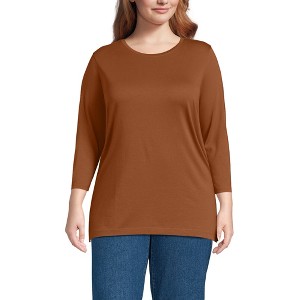 Lands' End Women's 3/4 Sleeve Cotton Supima Tunic - 1 of 3