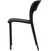Fabulaxe Modern Plastic Outdoor Dining Chair with Open Curved Back - 3 of 4