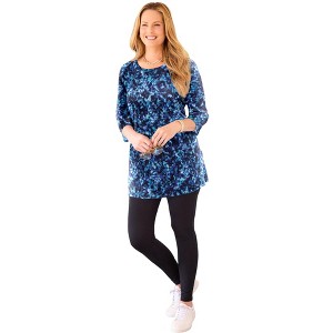 Catherines Easy Fit 3/4-Sleeve Scoopneck Tunic - 1 of 4