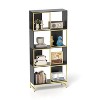 TOAOTBNBO Bookshelves with 8 Open Compartment，Industrial Metal Bookcase with Asymmetrical Shelf Freestanding Book Shelf for Cozy Corner - 2 of 4