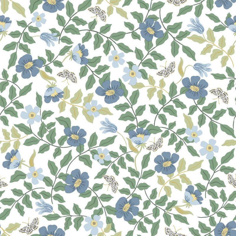 Rifle Paper Co. Primrose Peel and Stick Wallpaper Blue, 1 of 7