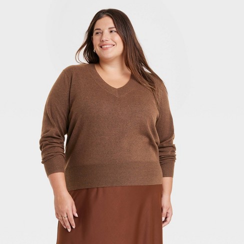 Women's Light Weight Cardigan - Ava & Viv™ Bronze Xxl : Target