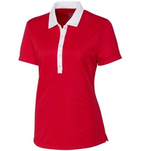 Clique Parma Colorblock Lady Polo Shirt - Red/White - L - 1 of 2