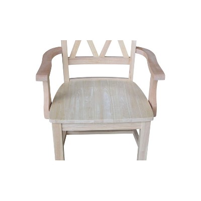 Chiavari High Cross Back Side Chair in Classic Brown Wood