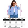 Coolmee Cardigan Sweaters for Women Open Front Button Down 3/4 Long Sleeve Crewneck Shrug Top Short Tops - 4 of 4