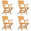 vidaXL Patio Dining Set Table and Chair Furniture 5 Piece Solid Wood Teak - 3 of 4
