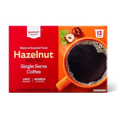 Hazelnut Light Roast Coffee - Single Serve Pods - 12ct - Market Pantry™