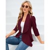 Clearlove Womens Oversized Collar Puff Sleeve Ruffle Hem Casual Blouse Jacket Lightweight Cover Up Top - 4 of 4