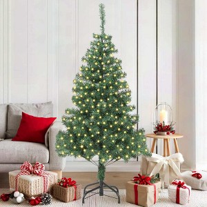Aghana Digitals 180cm Green PVC Artificial Christmas Tree with USB-Powered Warm White LED Strips, - 1 of 4