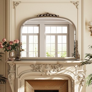 BEAUTYPEAK Arched Vintage Baroque Bathroom Vanity Mirrors - 1 of 4