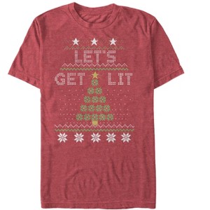 Men's Lost Gods Christmas Let's Get Lit Tree T-Shirt - 1 of 4