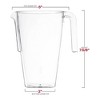 Smarty Had A Party 52 oz. Clear Square Plastic Disposable Pitchers - 24 pcs - 3 of 4