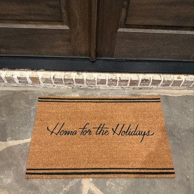 18x30 Welcome Home Coir Doormat Tan/black - Hearth & Hand™ With Magnolia  : Target