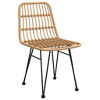 vidaXL Patio Chairs 2 Pcs, Patio Dining Chair Set of 2, All-Weather Woven Rattan Wicker Chair for Outdoor Balcony Lawn Backyard Pool, PE Rattan - 3 of 4