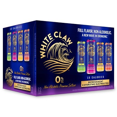 White Claw 0% Non-Alcoholic Variety Pack - 12pk/12 fl oz Cans
