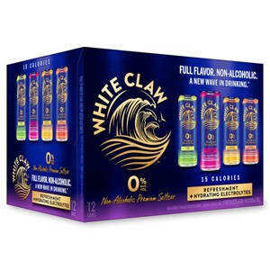 White Claw 0% Non-Alcoholic Variety Pack - 12pk/12 fl oz Cans - 1 of 4