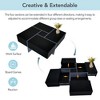 LIVAREEmlen Unique Design Coffee Table with 4 Hidden Storage Compartments, and Extendable Sliding Tabletop, UV High-gloss Design Center Table(Black) - 4 of 4