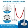 Stainless Steel Stanchion Post w/Velvet Ropes and Posts, Crowd Control Barriers w/Fillable Base, Stand Barrier for High-end Venues, Museums - 3 of 4