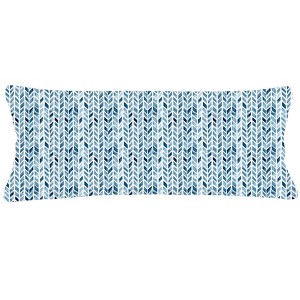 Indigo Chevron Velvet Pillow 14x40 - 1 of 1