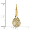 Black Bow Jewelry 14k Yellow Gold 3D Racquet Charm / Pendant - 4 of 4