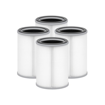 Nispira 3-in-1 True HEPA with Activated Charcoal Replacement Filters Compatible with TOPPIN TPAP001 Air Purifier Comfy Air C2, 4 Packs