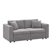 Buenhomino Stylish Loveseat with Hidden Storage – Velvet Upholstery, Soft Cushions, Ideal for Living Room, Bedroom, or Apartment - 2 of 4