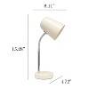 Simple Designs Sleek Essentials Minimalist Metal Desk Lamp Cream - 3 of 4