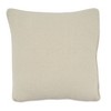 Saro Lifestyle Saro Lifestyle Cotton Pillow Cover With Flowers Applique Design, Ivory, 18" - 2 of 3