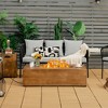 Costway 48 x27-inch Outdoor Gas Fire Pit Table 50,000 BTU W/ Lava Rocks & Cover - 3 of 4