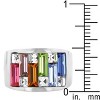 Slickblue Dazzling Candy Maze Cocktail Ring with Baguette & Princess Cut Crystals for Women - Multicolor - 3 of 3