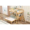Streamdale Twin over Full Bunk Bed with Built-in Desk and Three Drawers,Natural - 4 of 4