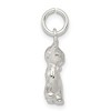 Black Bow Jewelry Sterling Silver 3D Polished Cat Charm or Pendant - 2 of 4
