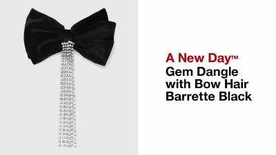 Satin Bow Hair Barrette - A New Day™ Black : Target