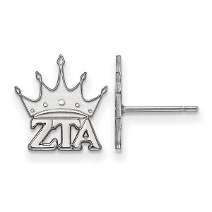 Black Bow Jewelry Sterling Silver Zeta Tau Alpha Greek Life Stud Earrings - 1 of 3