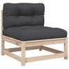 vidaXL Patio Sofa Set with Cushions - Modular Outdoor 8 Piece Lounge, Solid Pine Wood, Cream Cushions - Perfect for Garden, Terrace, Yard - 4 of 4