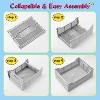 VUSIGN 4 Pack Foldable Storage Bins, Stackable Plastic Storage Crates for Home Office, Folding Storage Basket Containers - 3 of 4