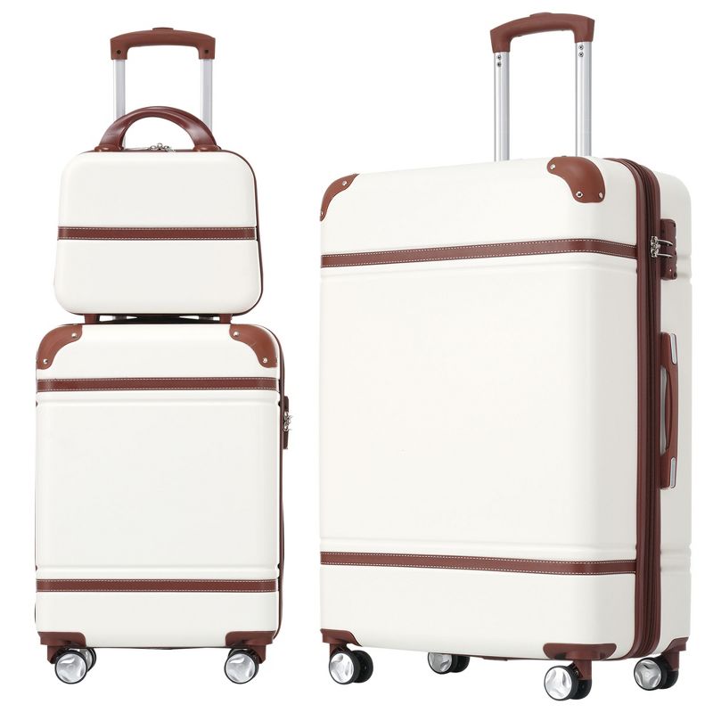 20"/24"/28" Hardshell Luggage, Lightweight Spinner Suitcase with TSA Lock, with/without Cosmetic Case 4M -ModernLuxe, 1 of 12