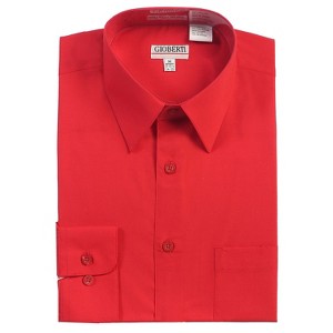 Gioberti Men's Long Sleeve Solid Dress Shirt - 1 of 3