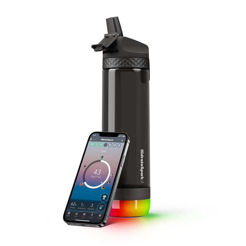 HidrateSpark PRO 24oz Tritan Plastic Bluetooth Smart Water Bottle with Straw Lid, 5 of 9