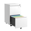 2 Drawer Metal Mobile File Cabinet, Rolling File Cabinet with Lock for Hanging Legal/Letter/A4 Size,Fully Assembled Except Wheels - 2 of 4