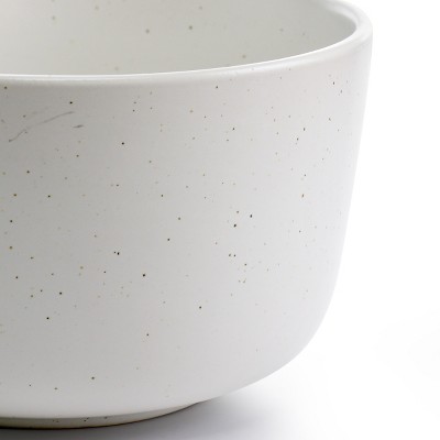 Sea Salt White 5.5 Inch Round Stoneware Bowl Set, 6 Pieces