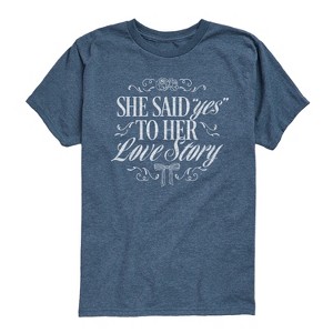 Boys' - Instant Message - Yes To Her Love Story Short Sleeve Graphic T-Shirt - 1 of 4